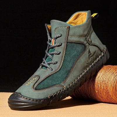 LightInthebox Men's Outdoor Hiking Boots Lace-Up Ankle Boots with Rugged Rubber Sole, Vintage Workwear Style for Hiking, Camping, Travel and Everyday Outdoor Wear