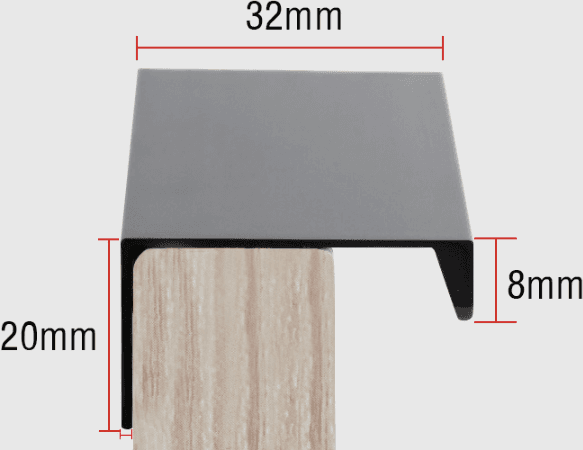 Innfelt Håndtak, Håndtak, Metallic, Brun "Sencillo" 100...200mm – 120mm – 120 Mm