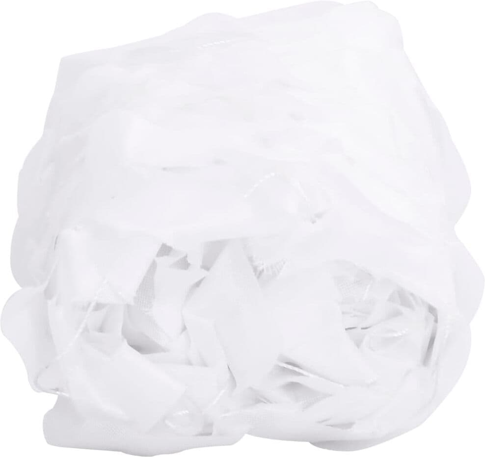 vidaXL Filet de camouflage avec sac de rangement 519x142 cm blanc