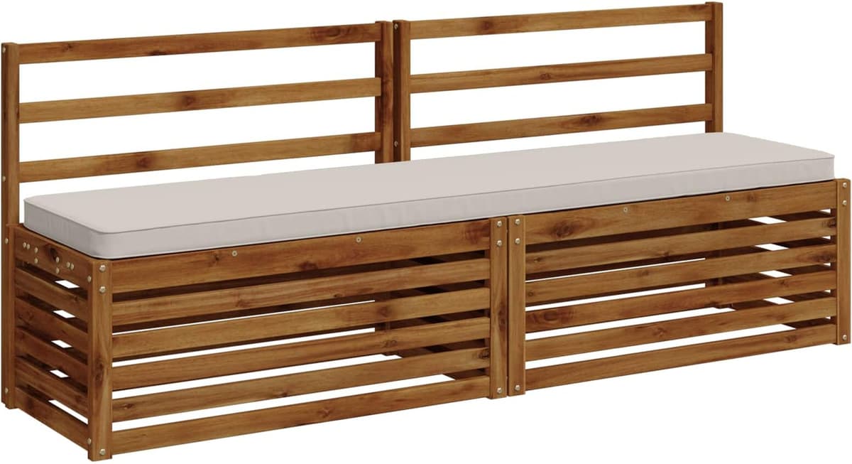 vidaXL Coussins de banc 2 pièces VUGHT 2 pc 100 % polyester Blanc