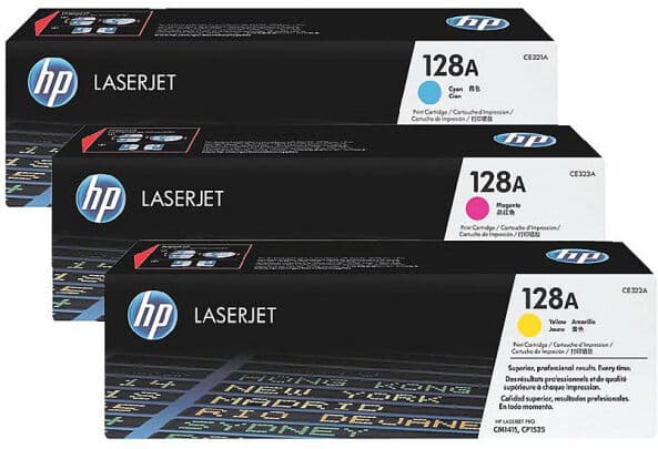 HP No 128a Cf371am Lasertoner, 1300s, Tri-Pack