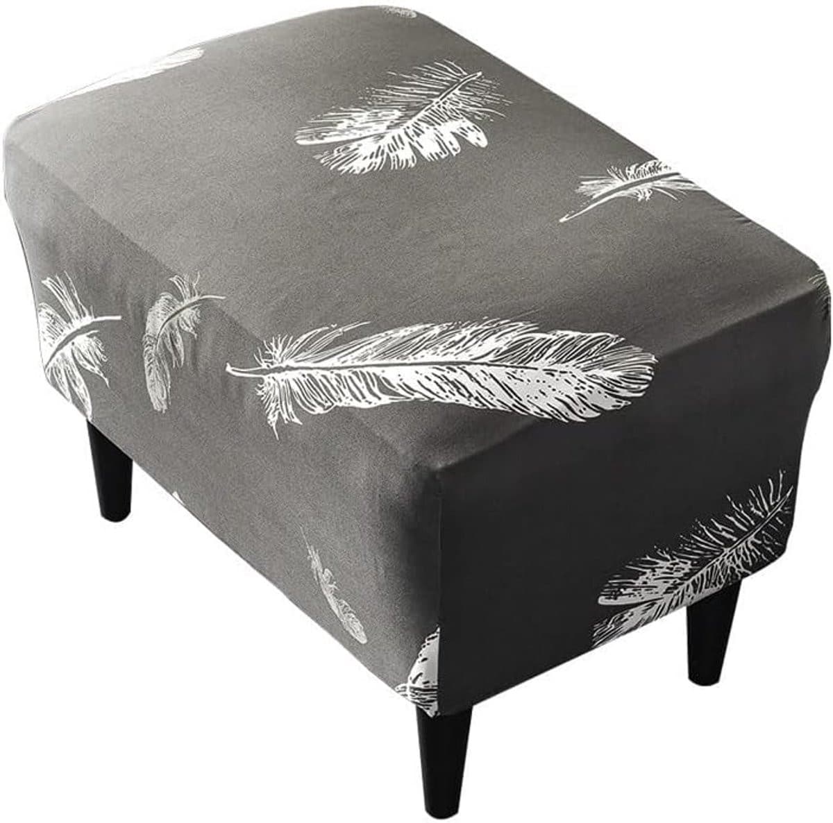 Rechthoekige Poef Hoes van Polyester Spandex - Stretch Slipcover voor Voetenbank met Antislip