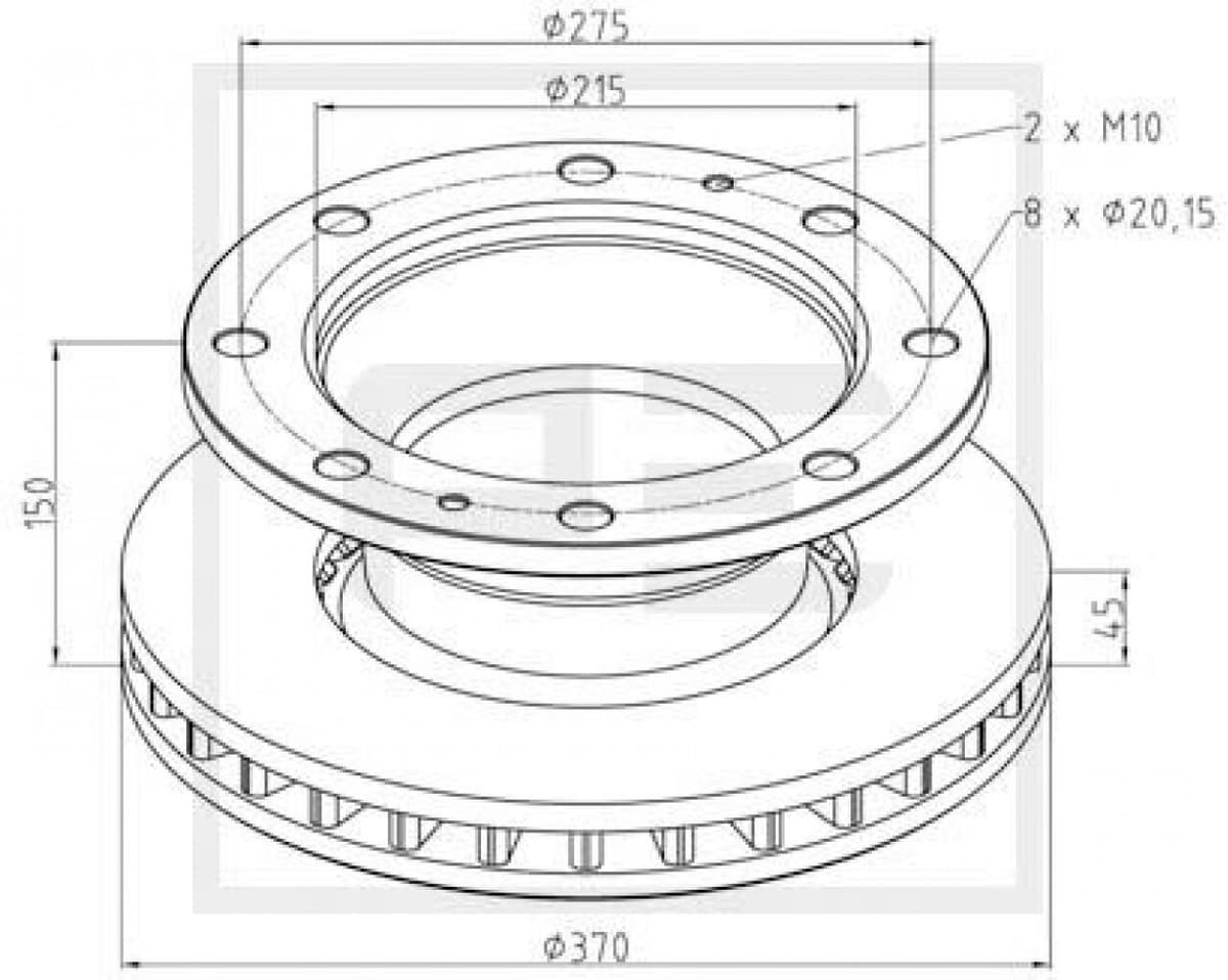 Disco de freno PE Automotive 026.659-10A