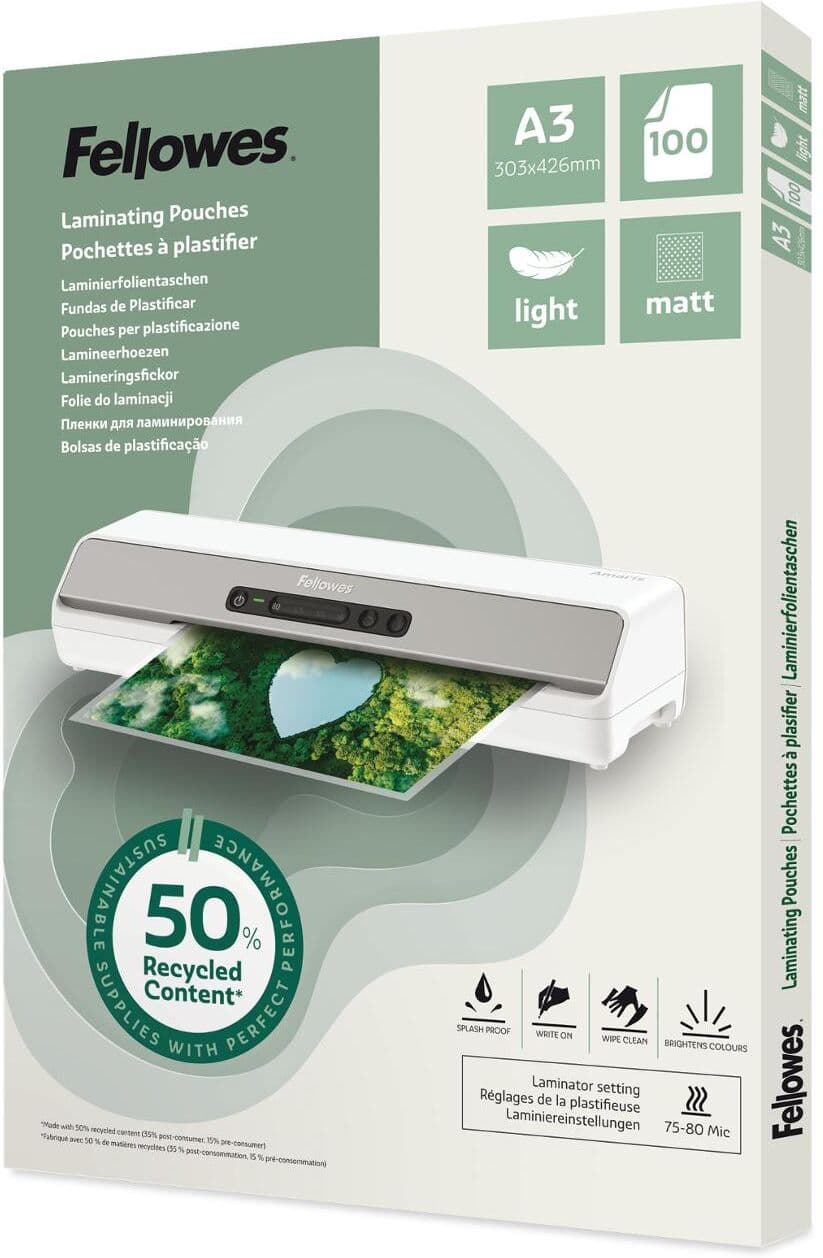 Fellowes Laminat A3 75-80mic matt 100/fp