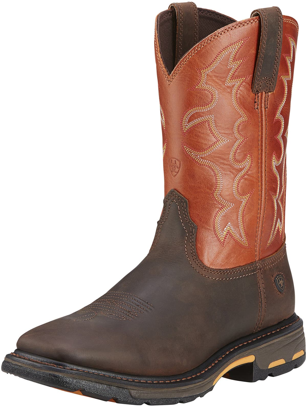 Men's WorkHog Wide Square Toe Work Boots in Dark Earth, Size: 7.5 D / Medium by Ariat