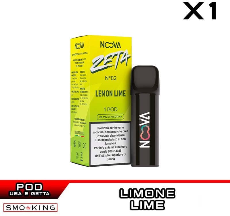 Noova LEMON LIME N.82 ZETA Pod Usa e Getta  1 Pezzo Limone Lime