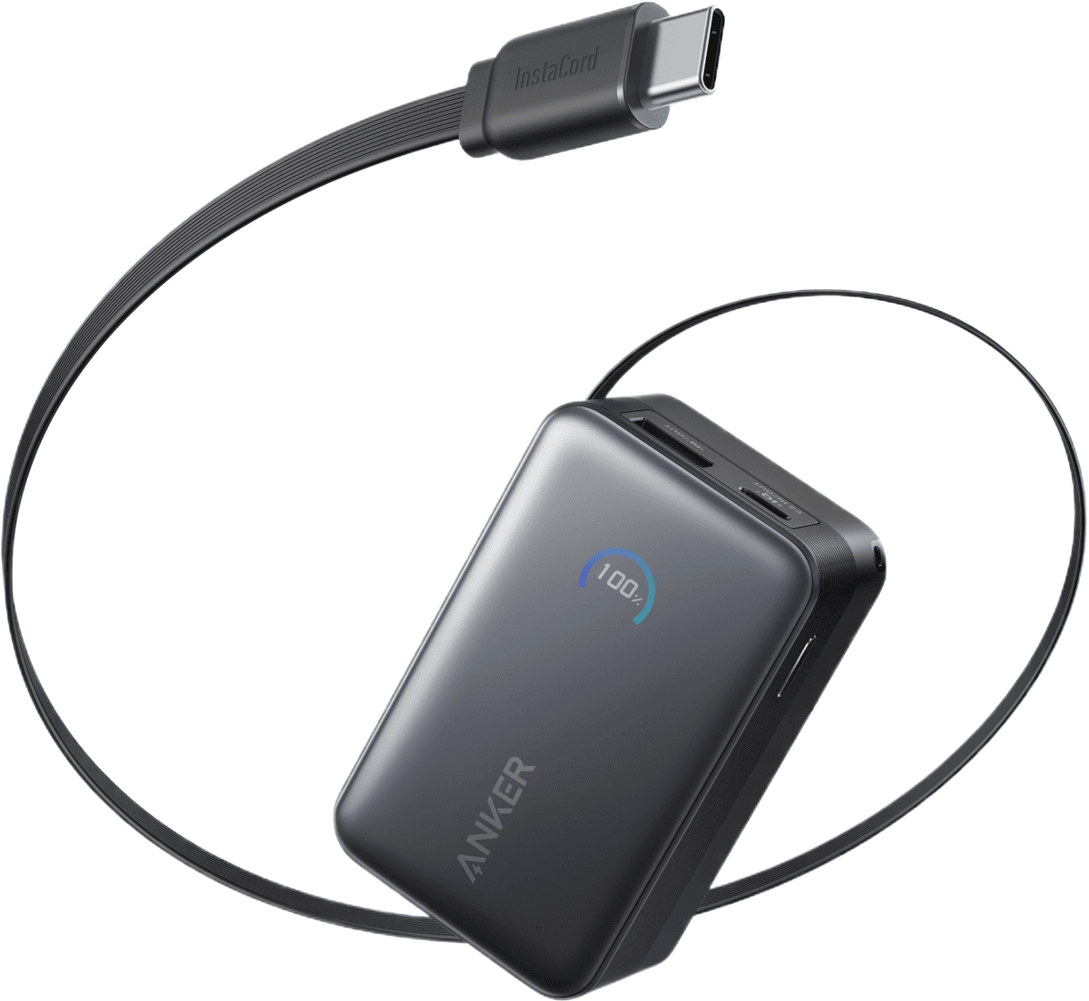 Anker Nano Power Bank (10K, 45W, Built-In Retractable USB-C Cable) Teal Oasis