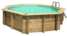 Piscine Italia Piscina in legno fuori terra da giardino OCEAN 510 - Liner sabbia