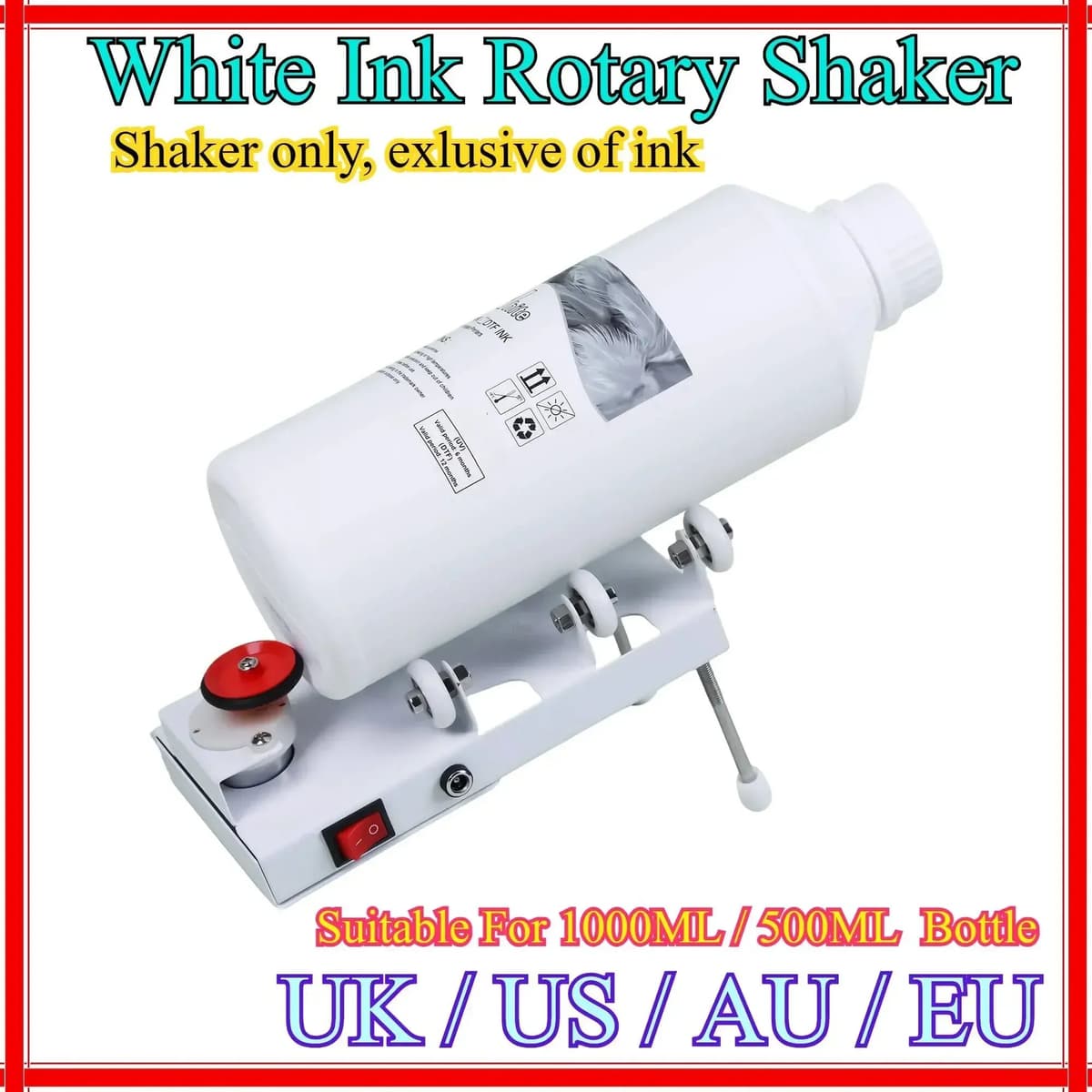 NexaJet DTF Ink Stirrer Shaker Printer Ink Rotator Device Kit Rolling Machine Prevent White Ink Deposition DTG UV White Ink Shaker Tool
