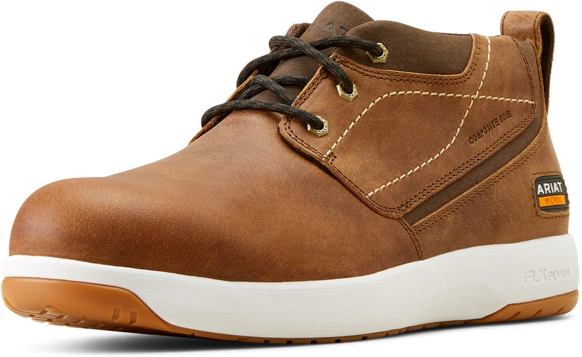 Men's Conveyer Composite Toe Work Shoe Safety Shoes in Sandstorm, Size: 7.5 D / Medium by Ariat