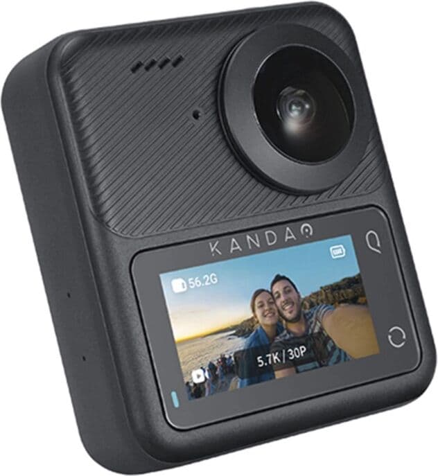 Kandao QooCam 3 Action Camera 5K Λήψης 360° Υποβρύχια με Οθόνη Αφής 1.9" και Wi-Fi Μαύρη QCM0301