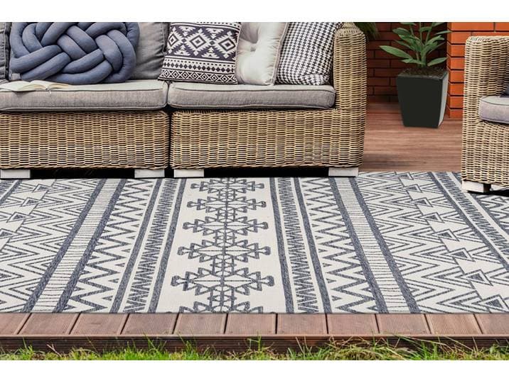 Teppich ARTE ESPINA Yoga 500 , schwarz-weiß (anthrazit, elfenbein), B:200cm H:10mm L:290cm, Polyester, Teppiche, Teppich, Teppich für Indoor & Outdoor, Fußbodenheizung geeignet, Pflegeleicht