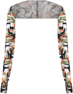 Inspire Picks 1 Pair Cooling Shawl Arm Sleeves With Finger Holes UV Protection Sun Shrug For Women camouflage Orange