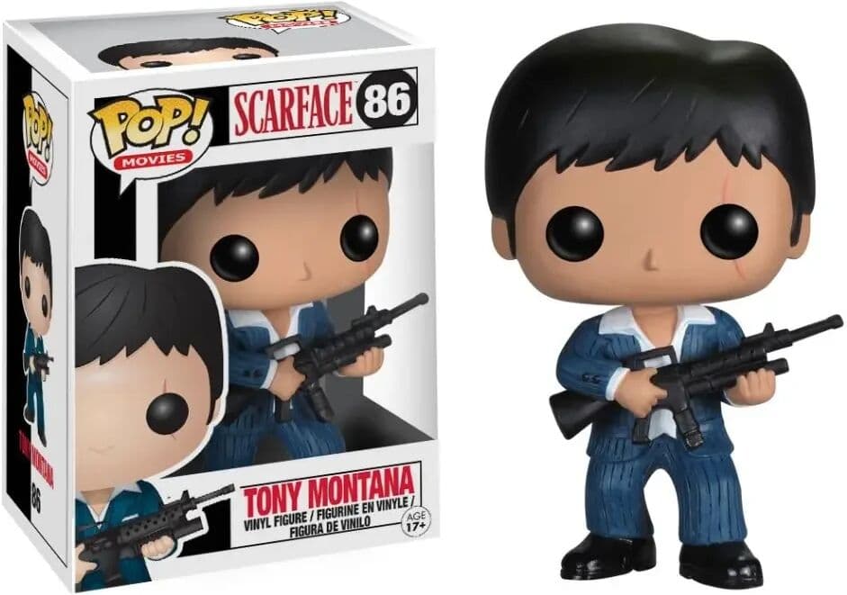 FUNKO POP Scarfaces Tony Montana 86# Vinyl Figure 10cm PVC Collection Doll Model Toys