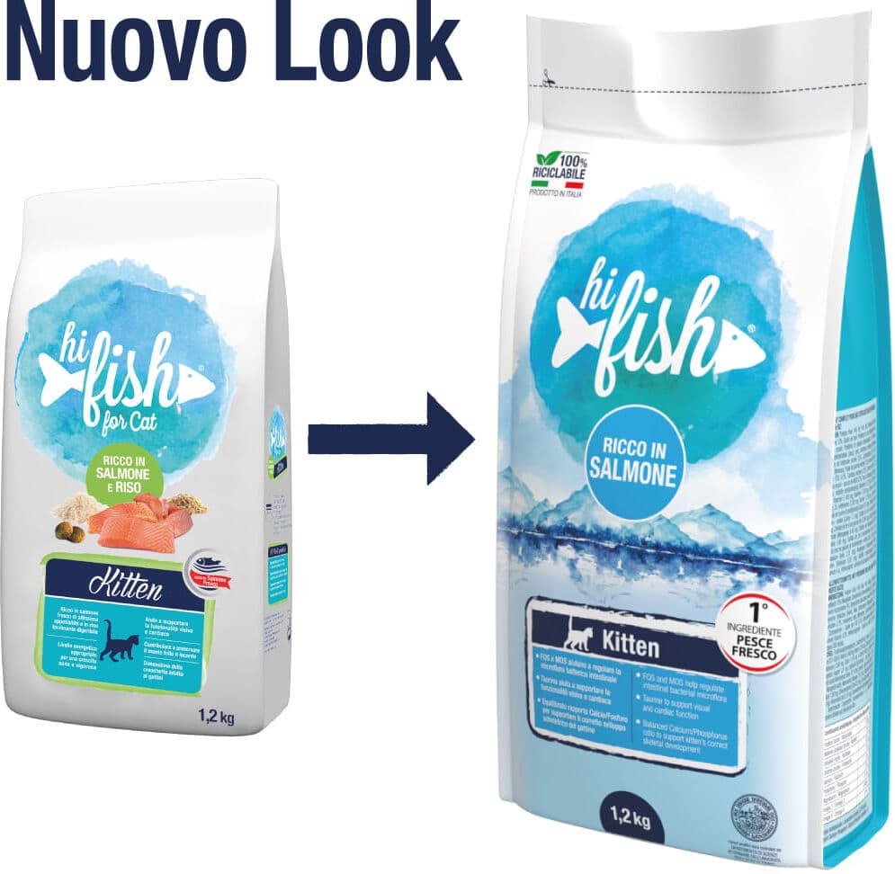 Hi Fish Kitten con Salmone e Riso 1.2KG