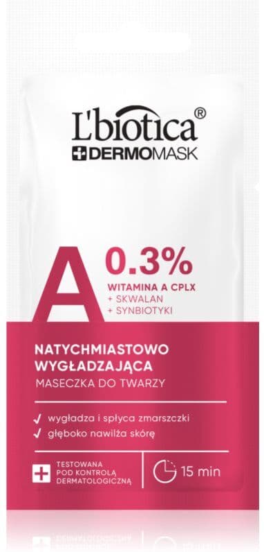 L’biotica DermoMask A 0,3% wygładzająca maska do twarzy 8 ml