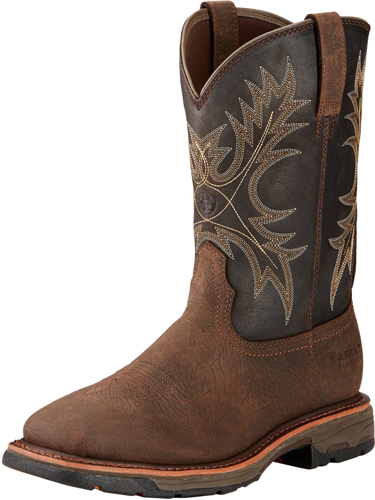 Men's WorkHog Waterproof Work Boots in Bruin Brown, Size: 12 B / Narrow by Ariat