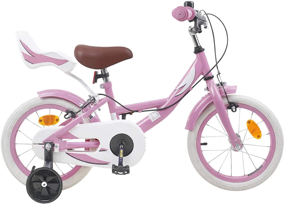 vidaXL Vélo pour Enfants 14 Pouces for kids aged 3 to 5 Rose clair