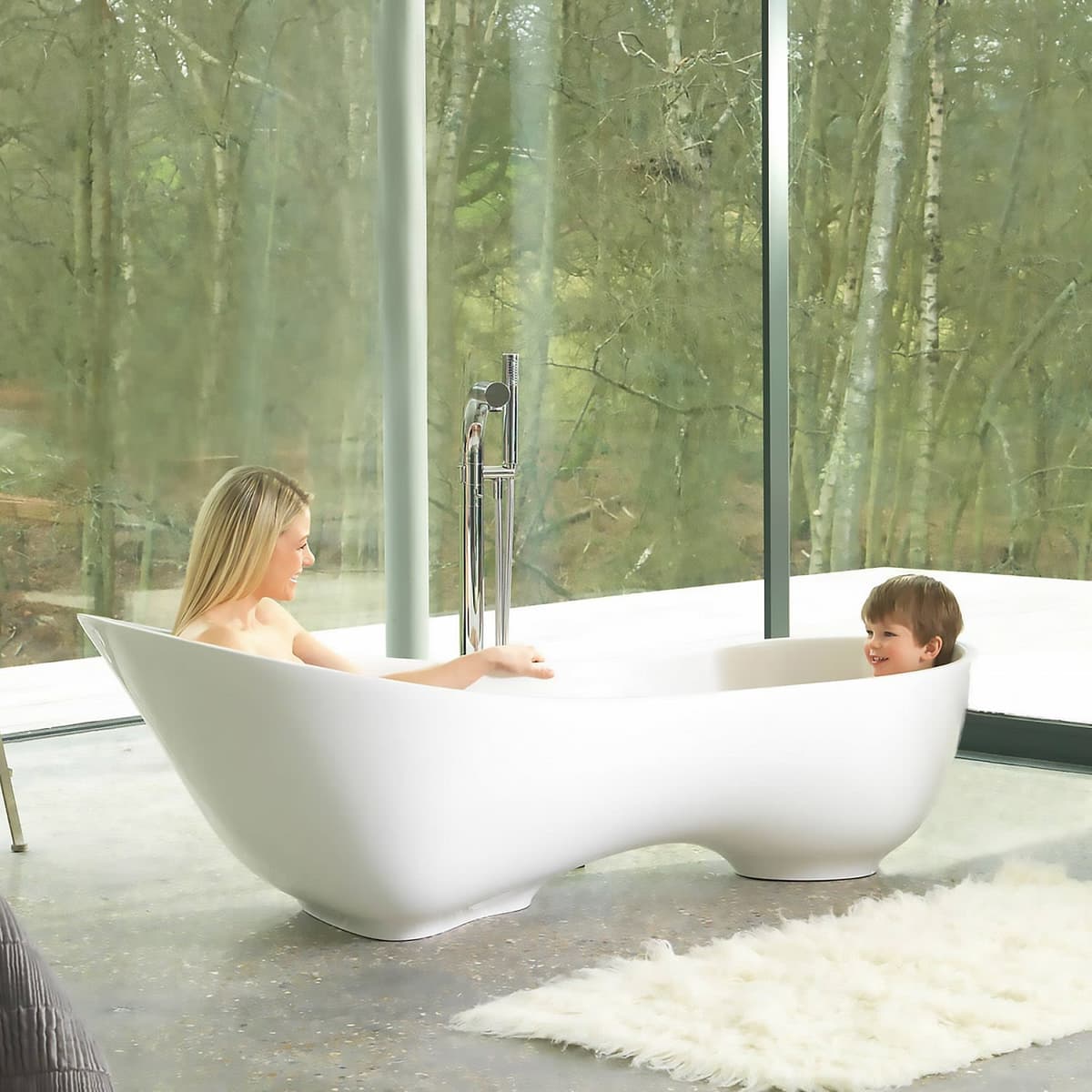 Victoria & Albert Cabrits freistehende Badewanne, Badewannen, CAB-N-MB-NO, schwarz matt/weiß - L: 173,9 B: 74,5 H: 56,1 cm - schwarz matt/weiß