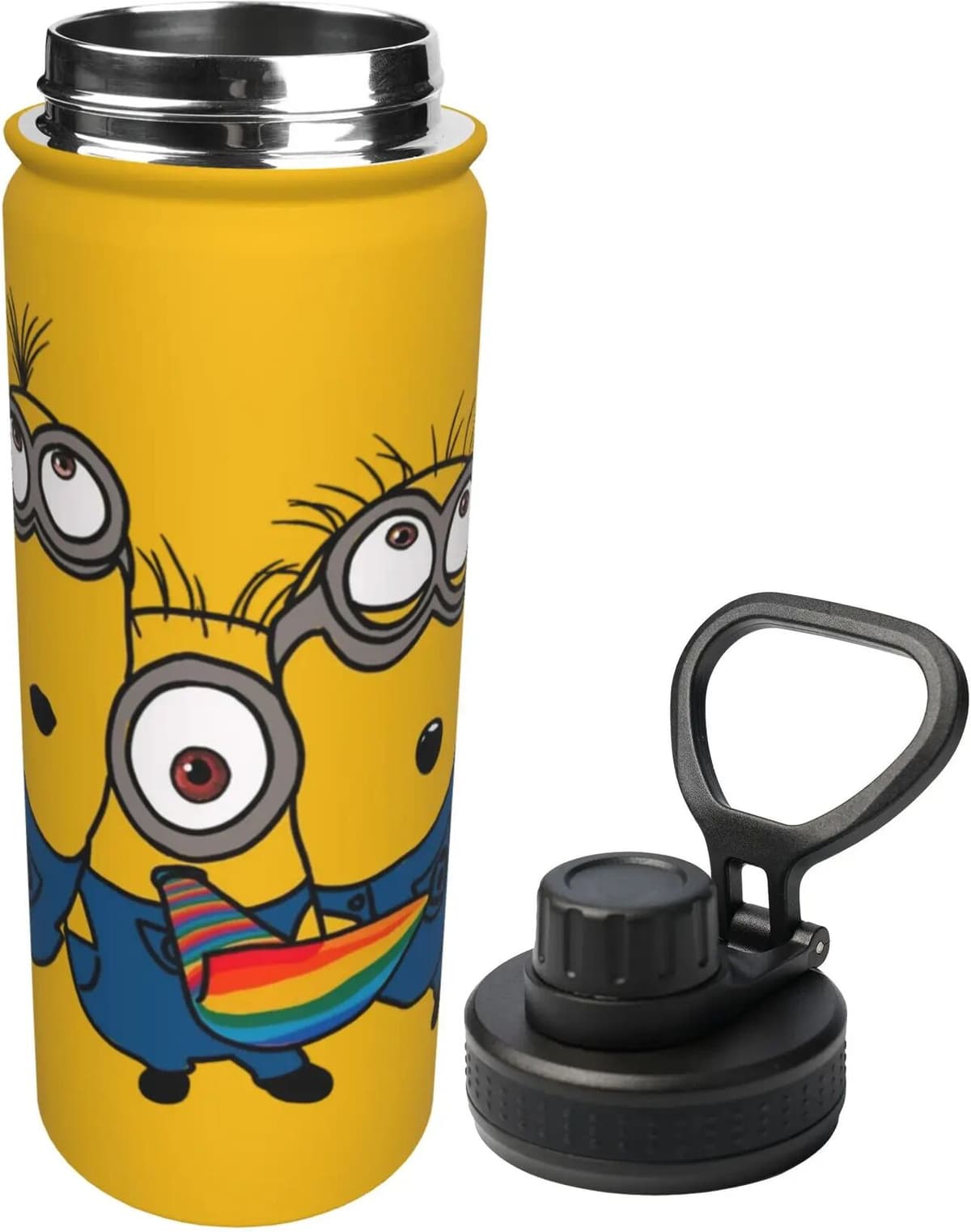 Potdemiel Cartoon M-Minions 18OZ Sports Insulated Kettle  Thermal Cup Stainless Steel Smoothie Tea Mugs Water Bottle
