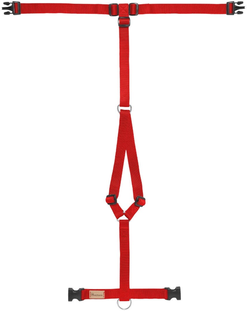 Haqihana srl Haqihana Pettorina ad H Rosso in Nylon per Cani-M (torace 60-90cm)