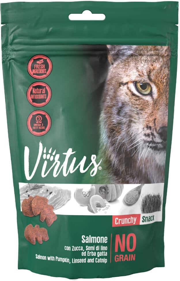 Virtus Cat Crunchy Snack 50G SALMONE