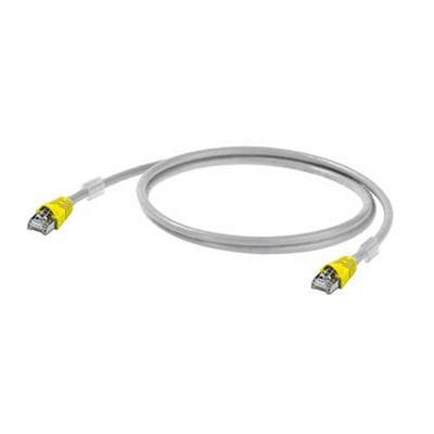 Weidmüller RJ45 (gekreuzt) Netzwerk Anschlusskabel CAT 6a S/FTP 5.00 m Grau UL-zertifiziert, Flammwidrig, mit Rastnasenschutz