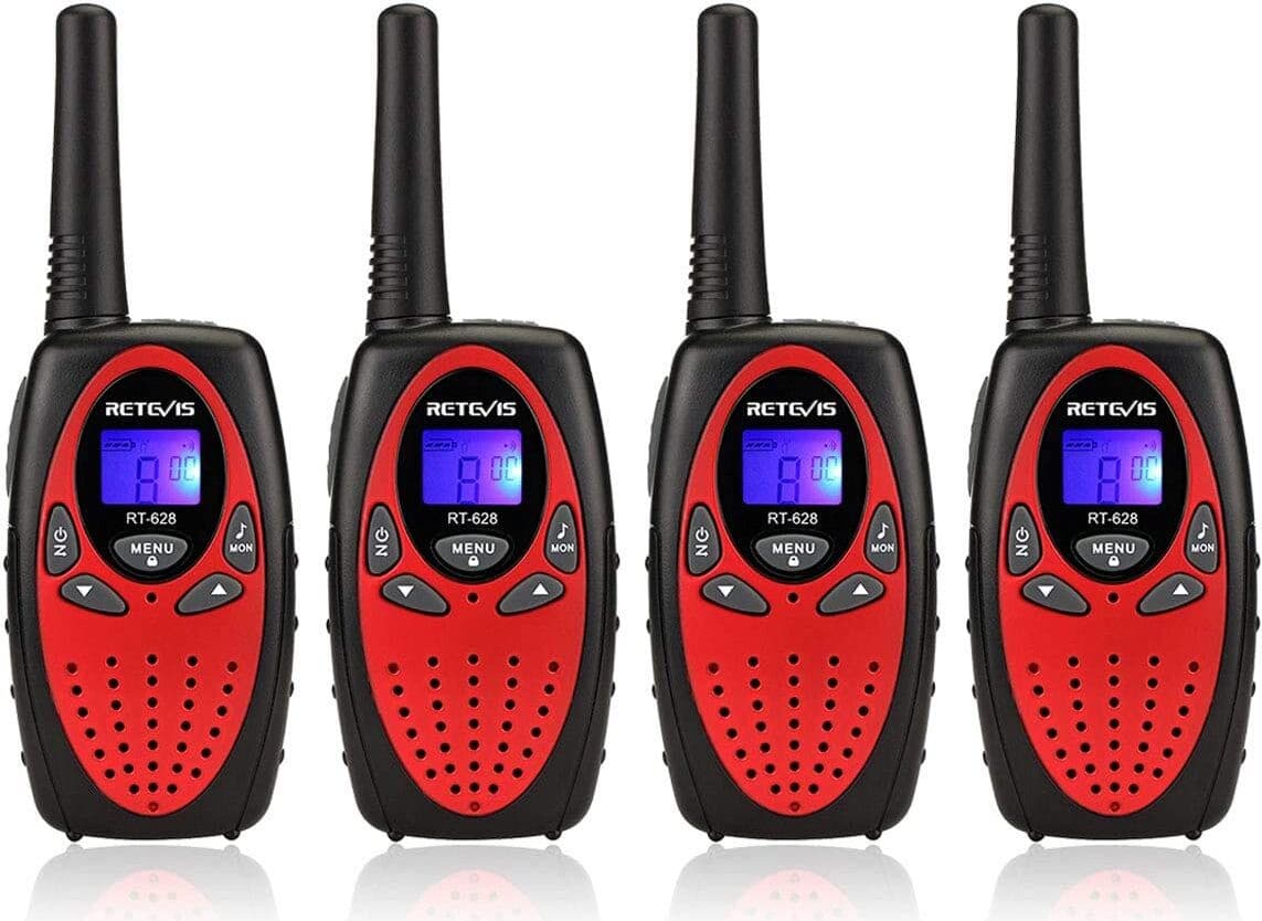 Retevis RT628 Walkietalkie Set voor kinderen, 2 sets van 2 stuks, Rood