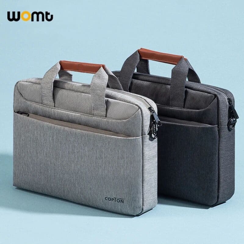 WOMT Laptop Shoulder Bag 14 15.6 16 Inch Men Messenger Carrying Case for MacBook Huawei HP Acer Asus Lenovo Business Office Notebook