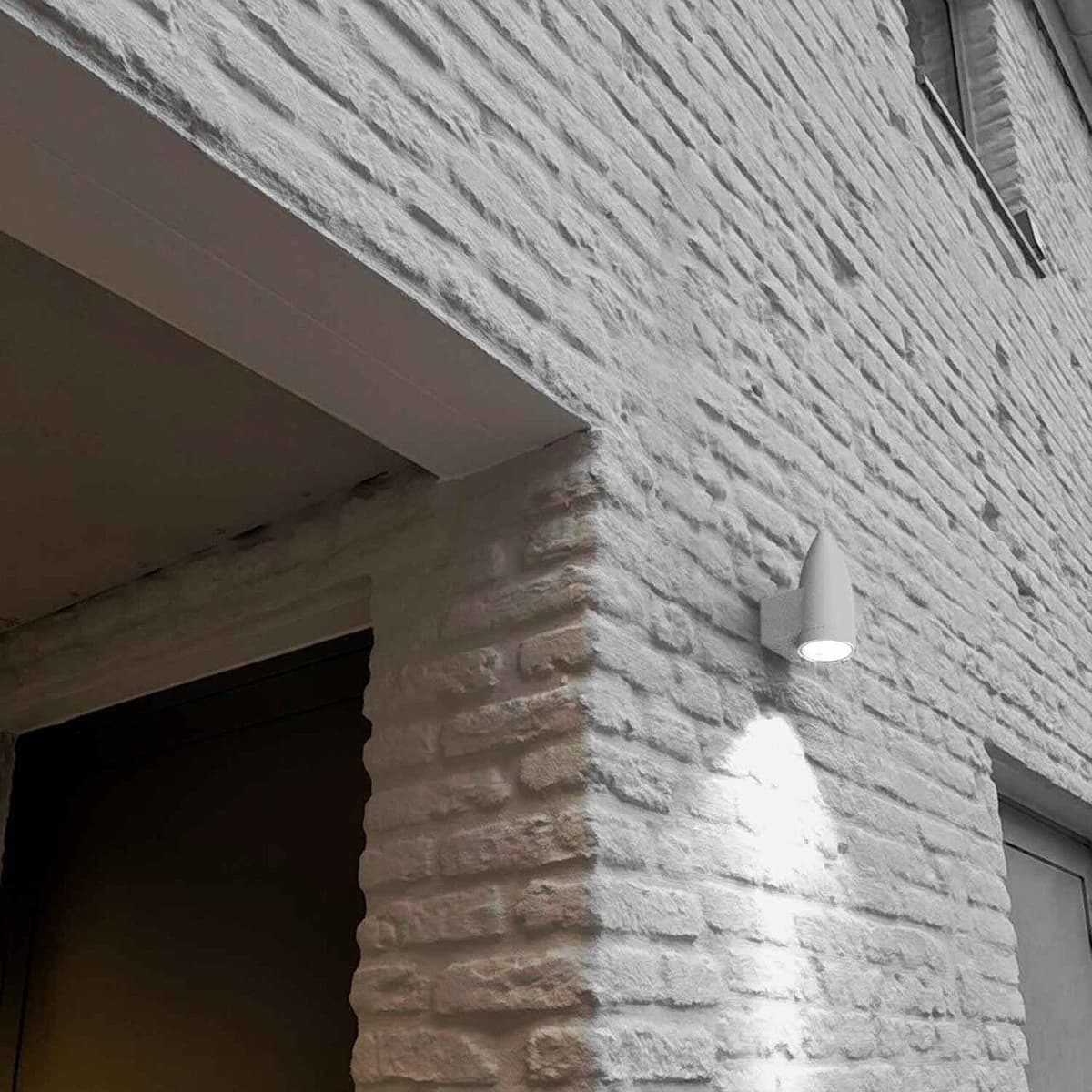LEDDIRETTO Applique da Parete a Cono per esterni IP65 GU10 - Bianca