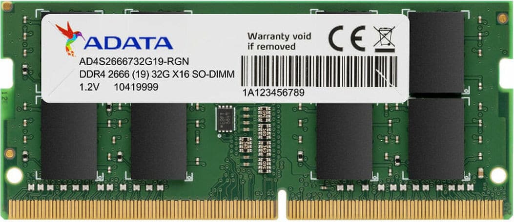 ADATA SO-DIMM 8 GB DDR4-2666 RAM-geheugen, zwart, AD4S26668G19-SGN
