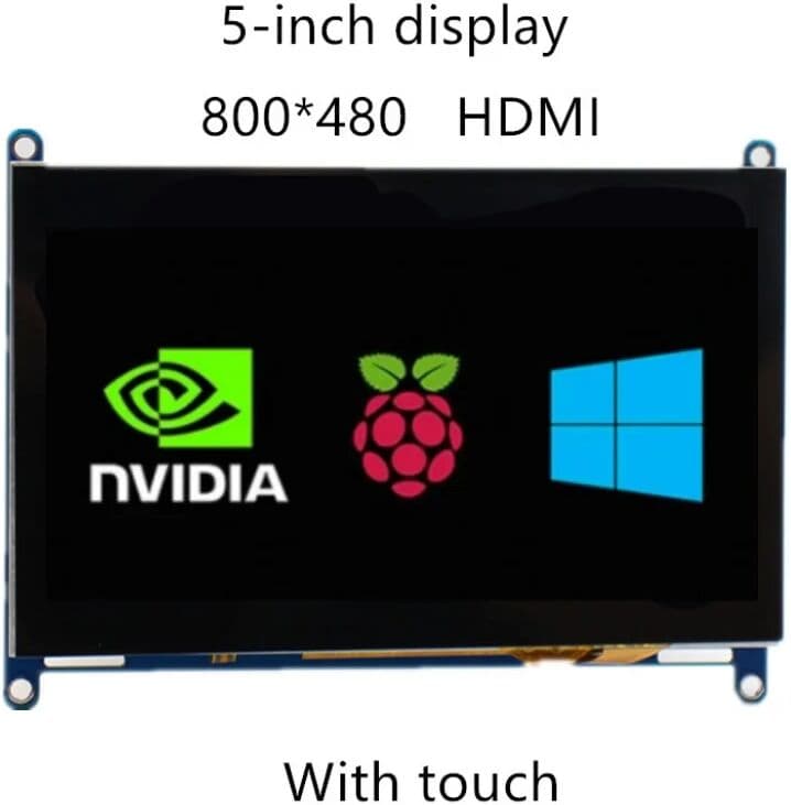 NONE 5 Inch IPS LCD HDMI 800 x 480 Capacitive Touch Screen LCD Display, Suitable For Sony PS4/Raspberry Pi/PC