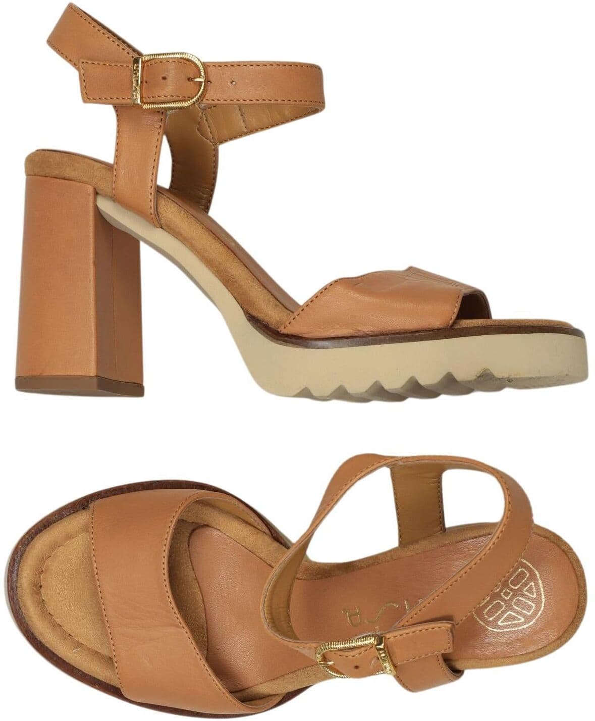 Unisa Damen Sandalen, Braun, Gr. EU 37, Leder - Second Hand