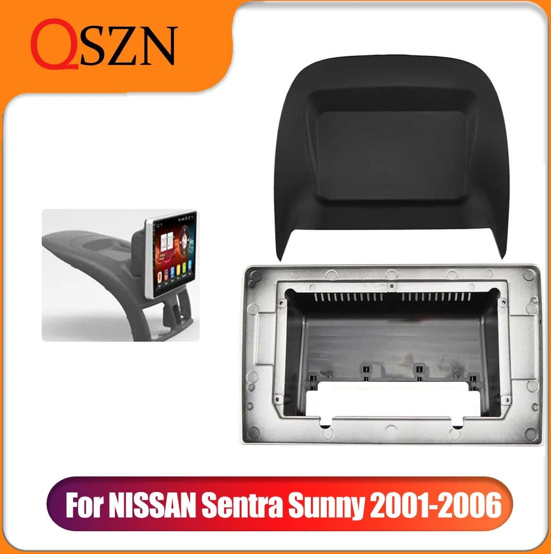 NONE 10.1 Inch Car Radio Fascia For Nissan Sentra Almera 2000-2006 2Din DVD GPS MP5 Android Player Stereo Panel Dash Frame Installati