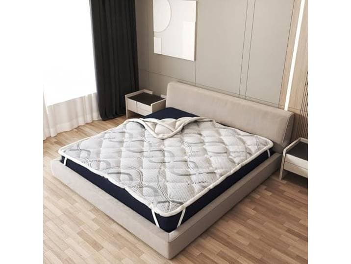 The White Stone Surmatelas 120 x 190 cm Correcteur de Matelas aux Propriétés Ergonomiques Garnissage en Fibre Ovatta Soft Hauteur 5 cm Tissu Respirant\, Hypoallergénique et Anti-acariens