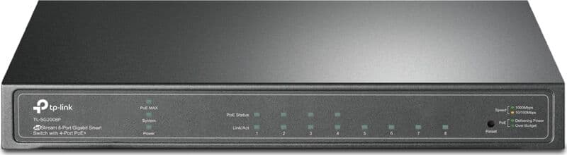 TP-Link TL-SG2008P v1 Managed L2 PoE+ Switch με 8 Θύρες Ethernet