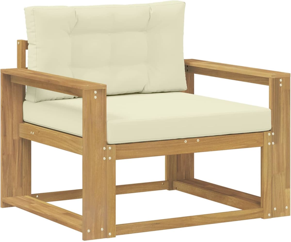 vidaXL Sofa de milieu extérieur Polyester Blanc