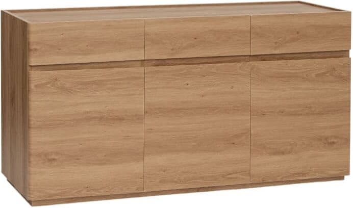 Klast Home Aparador efecto madera natural 150 cm x 80 cm