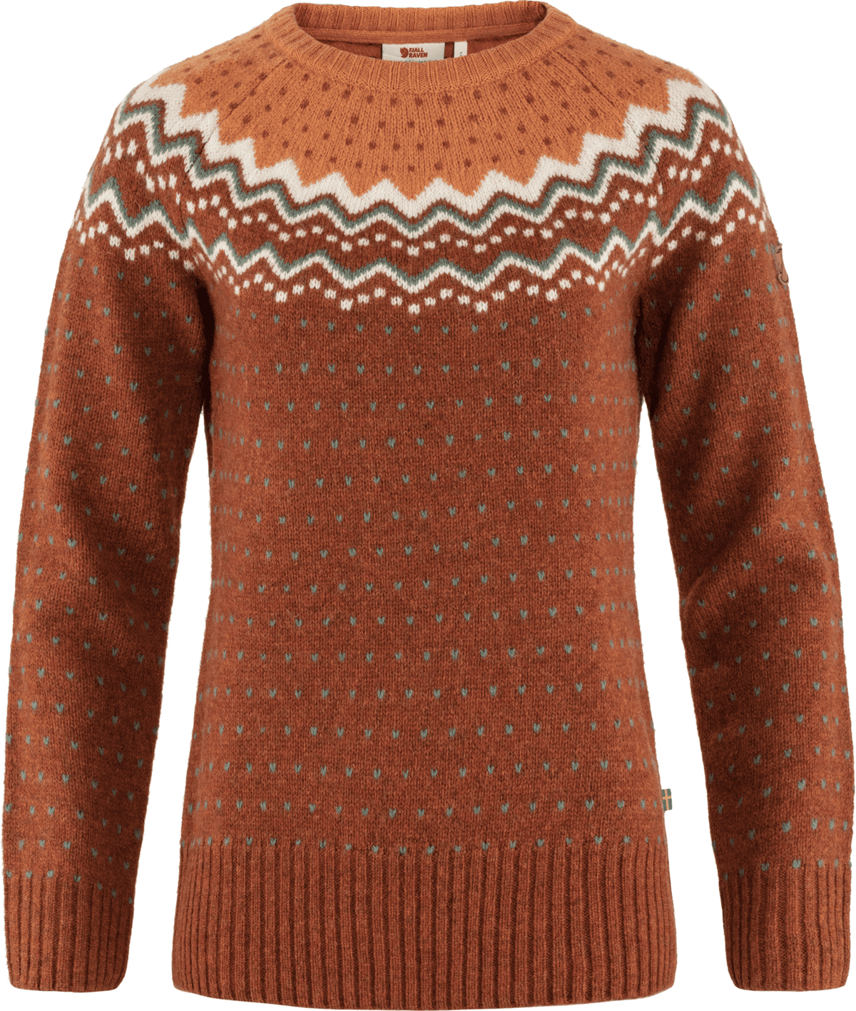 Fjällräven Women's Övik Knit Sweater Autumn Leaf/Desert Brown XL