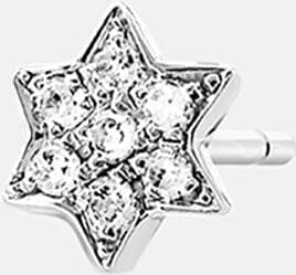 DPT Antwerp Pendiente individual Signs &amp; Symbols Estrella de plata. Blanco