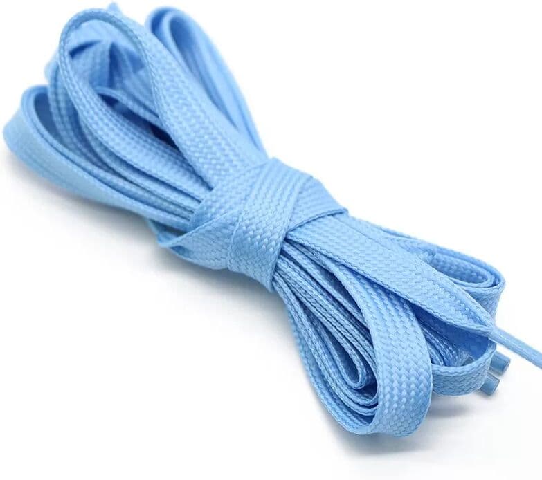 INF 120cm Leuchtende flache Schnürsenkel für 6-7 Lochpaare - Blaues Polyester
