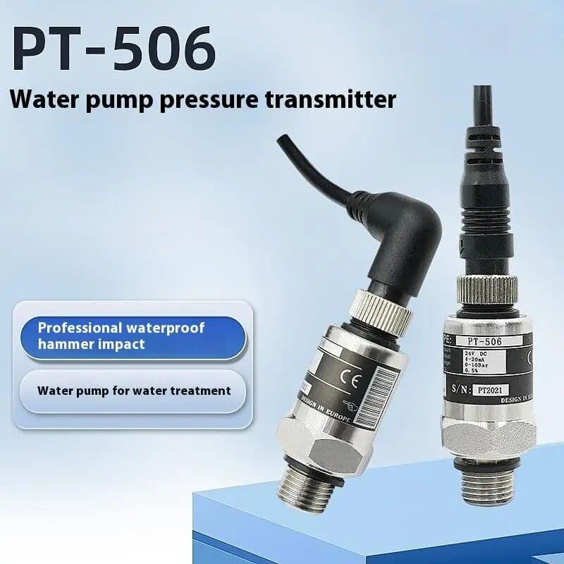 NONE 1Pcs Transducer For Water Pump Hydraulic Air Oil Liquid 24V Industrial Pressure Transmitter 4-20mA G1/4 PT-506 Pressure Sensor