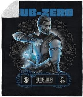 Northwest Warner Brothers Mortal Kombat Silk Touch Sherpa Throw Blanket