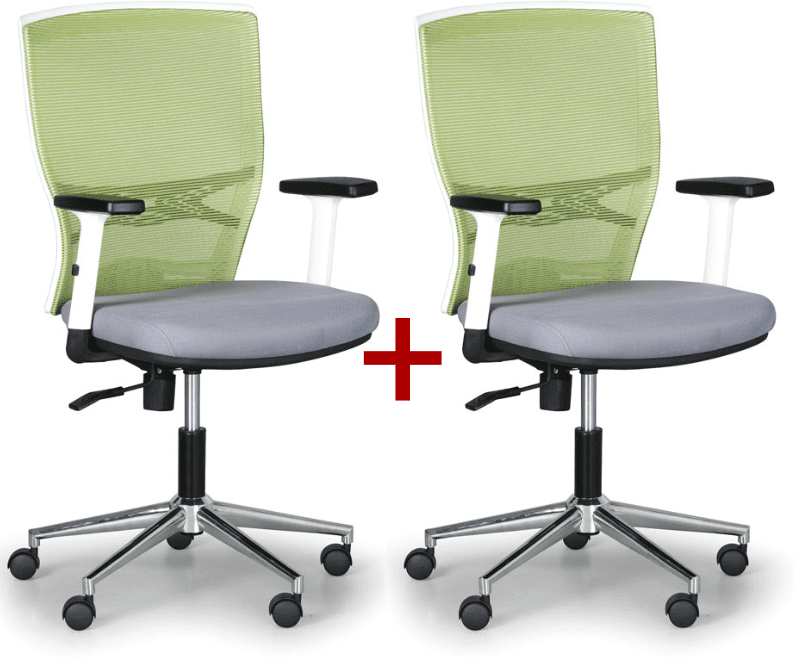 B2B Partner Bürostuhl HAAG 1+1 GRATIS, grün/grau