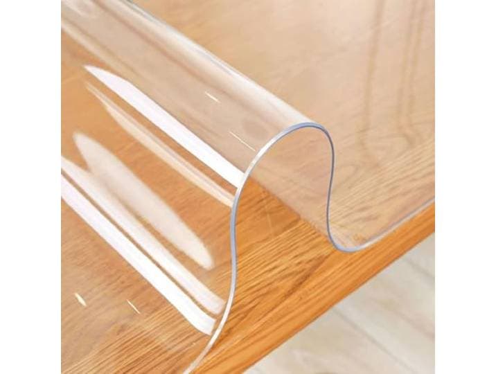 Eiauiuo Transparente PVC-Tischfolie Klarer Tischschutz Für Esstisch Wasserabweisende Oberfläche, Glatte Haptik, Schutz Für Möbel, Geeignet Für Büro Und Esszimmer(Transparent 1.5mm,90*150cm)