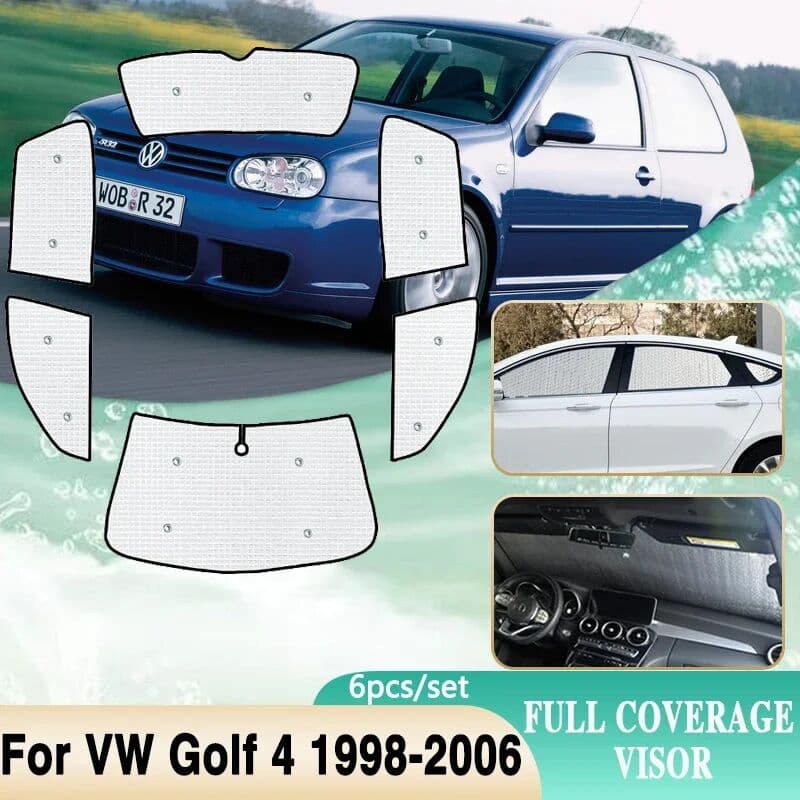 NONE Full Coverages Sunshades For Volkswagen Golf MK4 VW Golf 4 1998~2006 Full Surround Windshield Window Shaby Visor Car Accessories