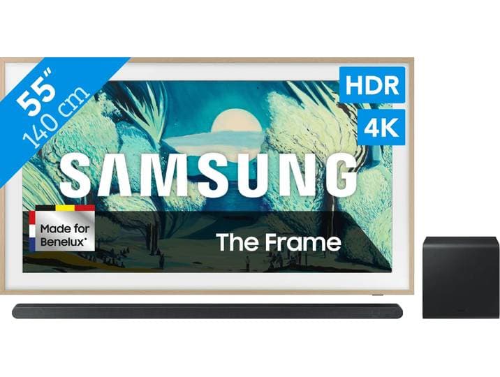 Samsung 55 The Frame LS03FA (2025) + Samsung HW-S800D Zwart (2024)