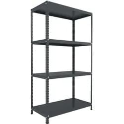 Geschraubtes Aktenregal Biedrax 30 x 130 x 150 cm, Anthrazit, 4 Fachböden, Fachlast 150 kg pro Fachboden