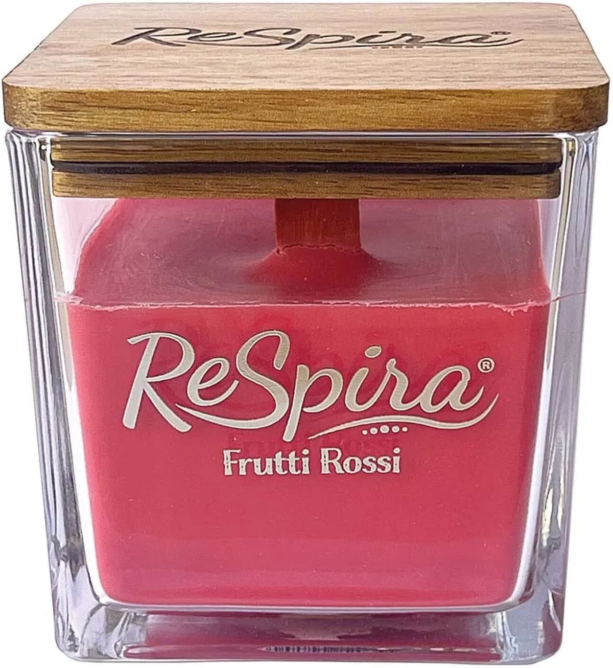 - Candela design cubo al profumo di frutti rossi 380 g