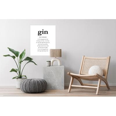 Bild mit Rahmen QUEENCE "oder Poster, Gin", schwarz (farbe bild(er): schwarz), B:40cm H:50cm T:0,2cm, Papier, Bilder